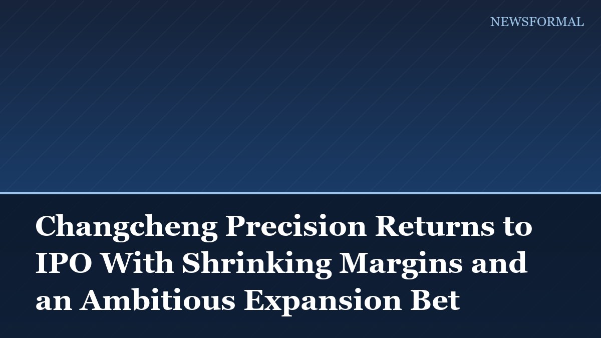 Changcheng Precision Returns to IPO With Shrinking Margins and an Ambitious Expansion Bet