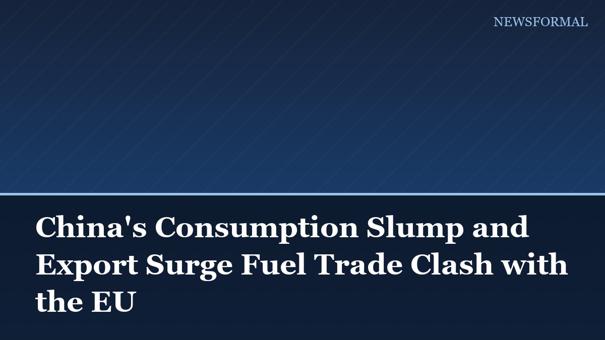 China's Consumption Slump and Export Surge Fuel Trade Clash with the EU