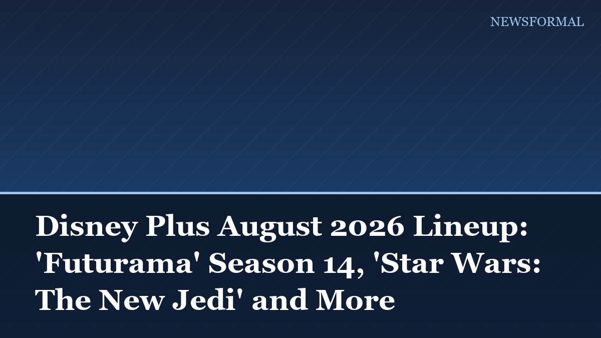 Disney Plus August 2026 Lineup: 'Futurama' Season 14, 'Star Wars: The New Jedi' and More