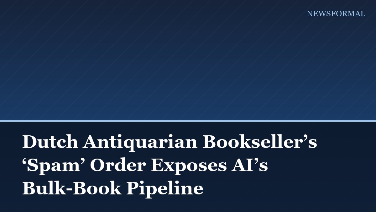 Dutch Antiquarian Bookseller’s ‘Spam’ Order Exposes AI’s Bulk-Book Pipeline
