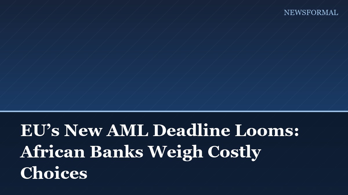 EU’s New AML Deadline Looms: African Banks Weigh Costly Choices