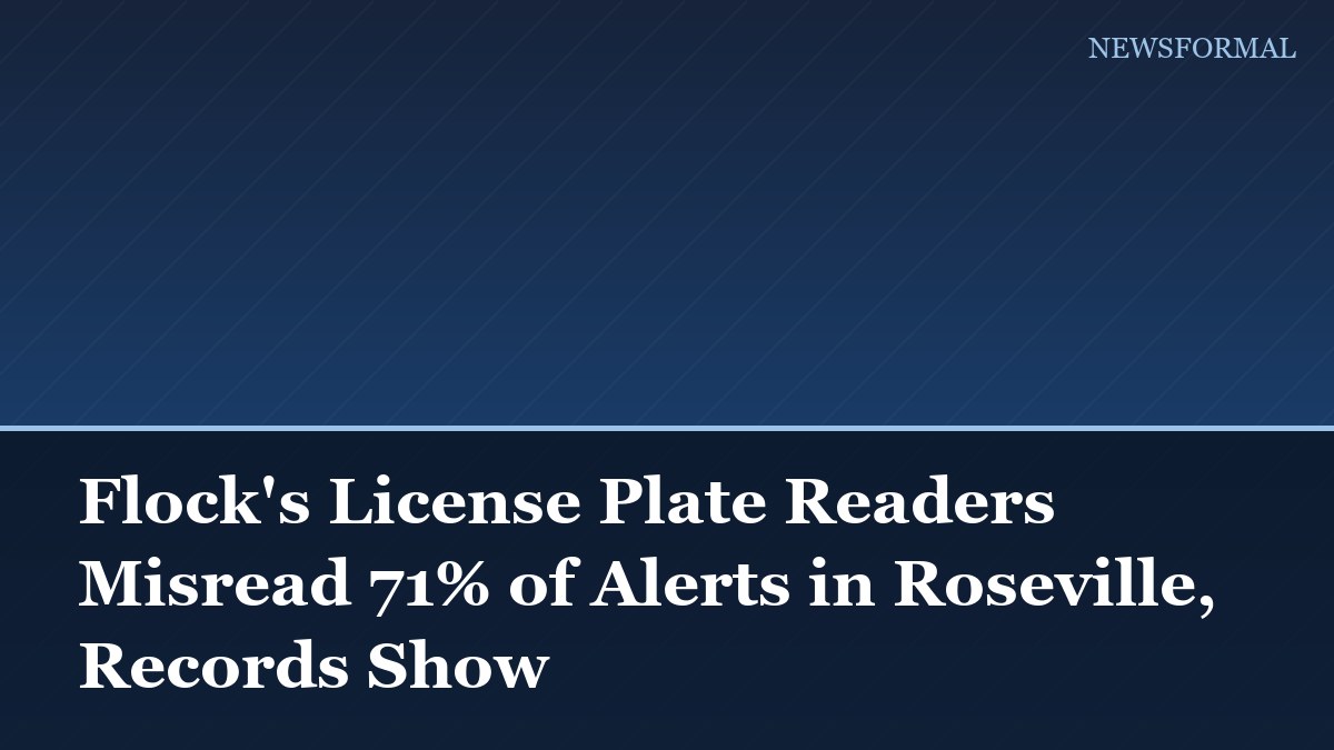 Flock's License Plate Readers Misread 71% of Alerts in Roseville, Records Show