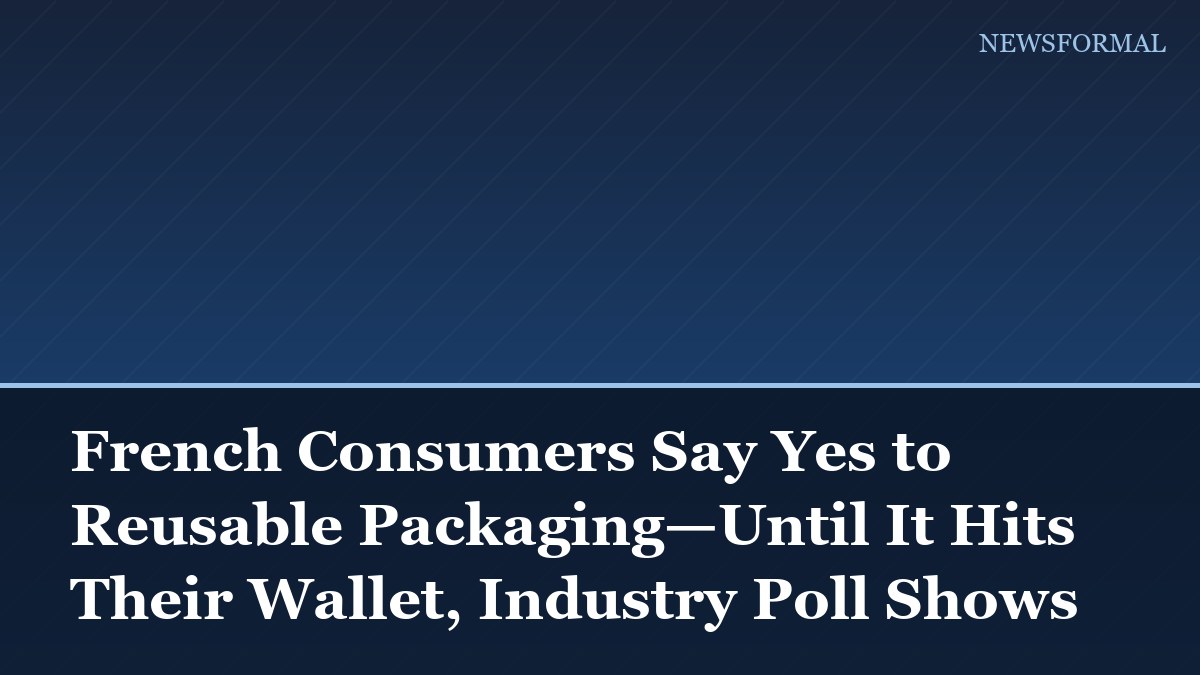 French Consumers Say Yes to Reusable Packaging—Until It Hits Their Wallet, Industry Poll Shows