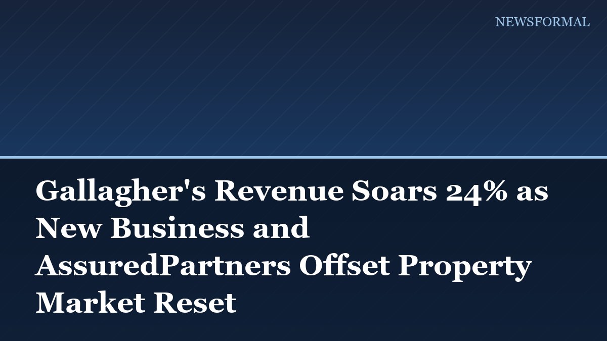 Gallagher's Revenue Soars 24% as New Business and AssuredPartners Offset Property Market Reset