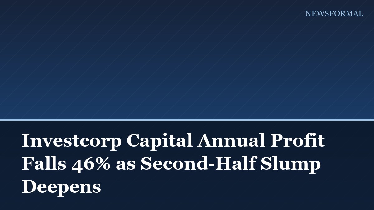 Investcorp Capital Annual Profit Falls 46% as Second-Half Slump Deepens