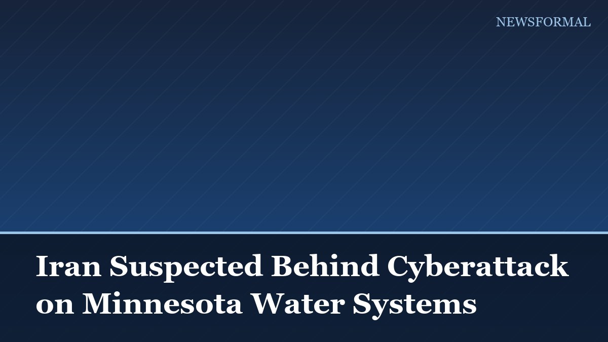 Iran Suspected Behind Cyberattack on Minnesota Water Systems