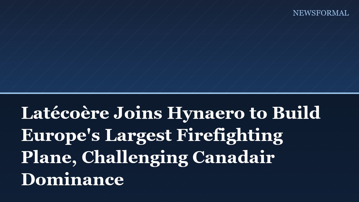 Latécoère Joins Hynaero to Build Europe's Largest Firefighting Plane, Challenging Canadair Dominance