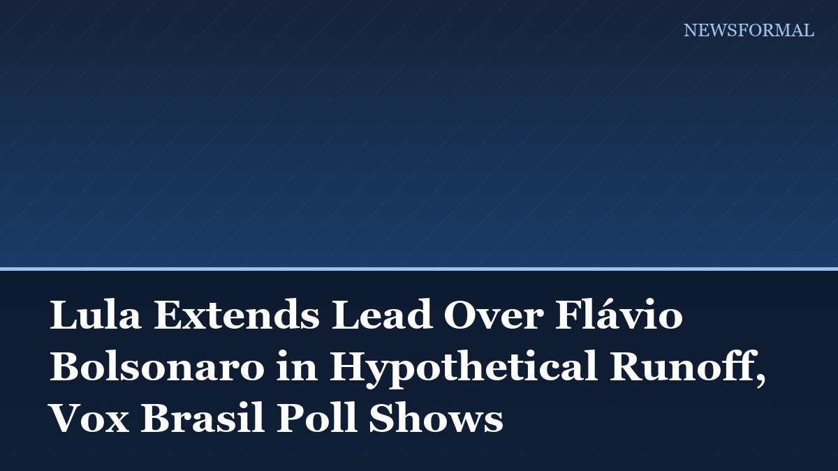 Lula Extends Lead Over Flávio Bolsonaro in Hypothetical Runoff, Vox Brasil Poll Shows