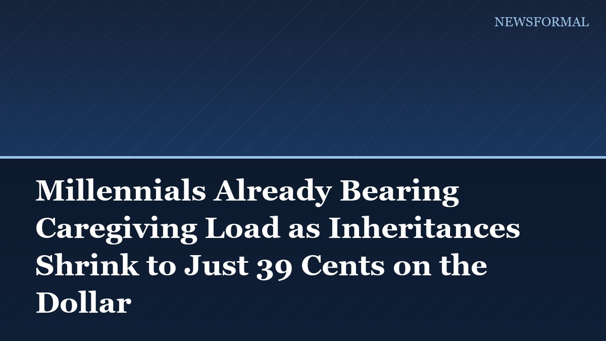 Millennials Already Bearing Caregiving Load as Inheritances Shrink to Just 39 Cents on the Dollar