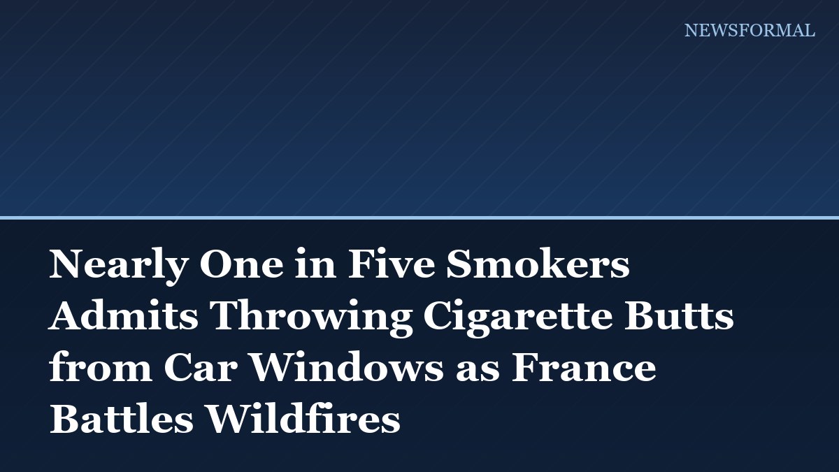 Nearly One in Five Smokers Admits Throwing Cigarette Butts from Car Windows as France Battles Wildfires