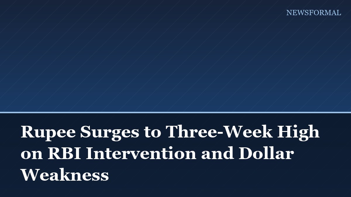 Rupee Surges to Three-Week High on RBI Intervention and Dollar Weakness