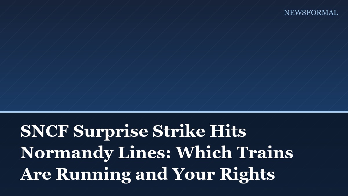 SNCF Surprise Strike Hits Normandy Lines: Which Trains Are Running and Your Rights