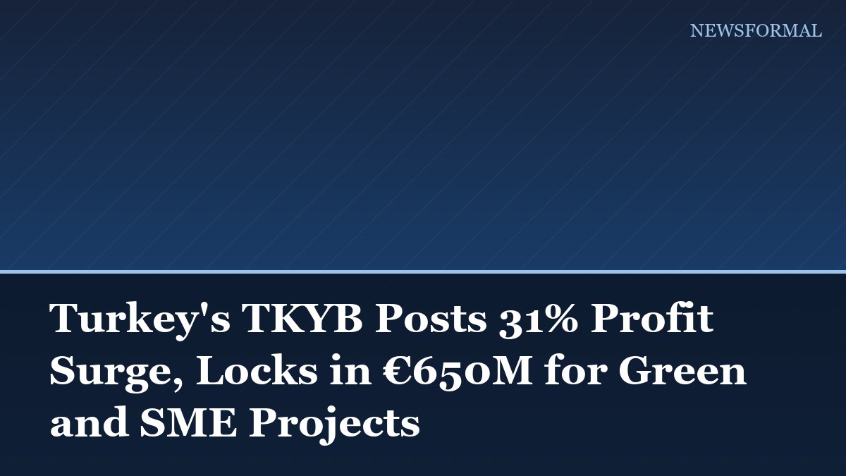 Turkey's TKYB Posts 31% Profit Surge, Locks in €650M for Green and SME Projects