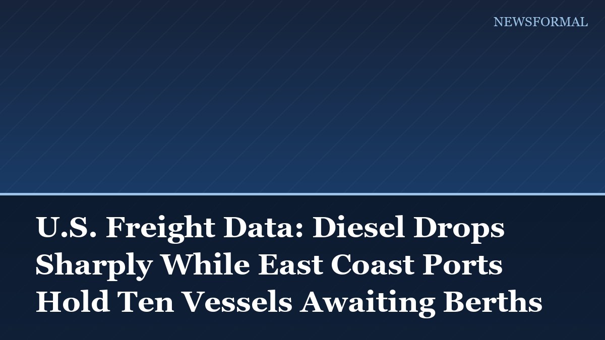 U.S. Freight Data: Diesel Drops Sharply While East Coast Ports Hold Ten Vessels Awaiting Berths