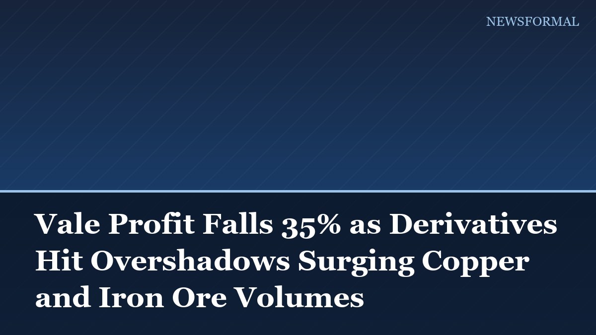 Vale Profit Falls 35% as Derivatives Hit Overshadows Surging Copper and Iron Ore Volumes