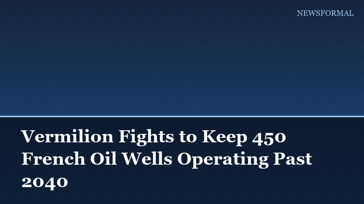 Vermilion Fights to Keep 450 French Oil Wells Operating Past 2040