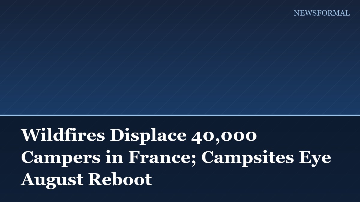 Wildfires Displace 40,000 Campers in France; Campsites Eye August Reboot