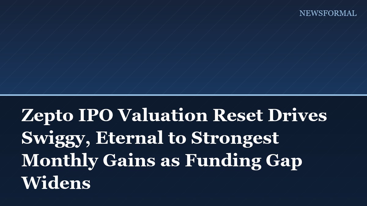 Zepto IPO Valuation Reset Drives Swiggy, Eternal to Strongest Monthly Gains as Funding Gap Widens