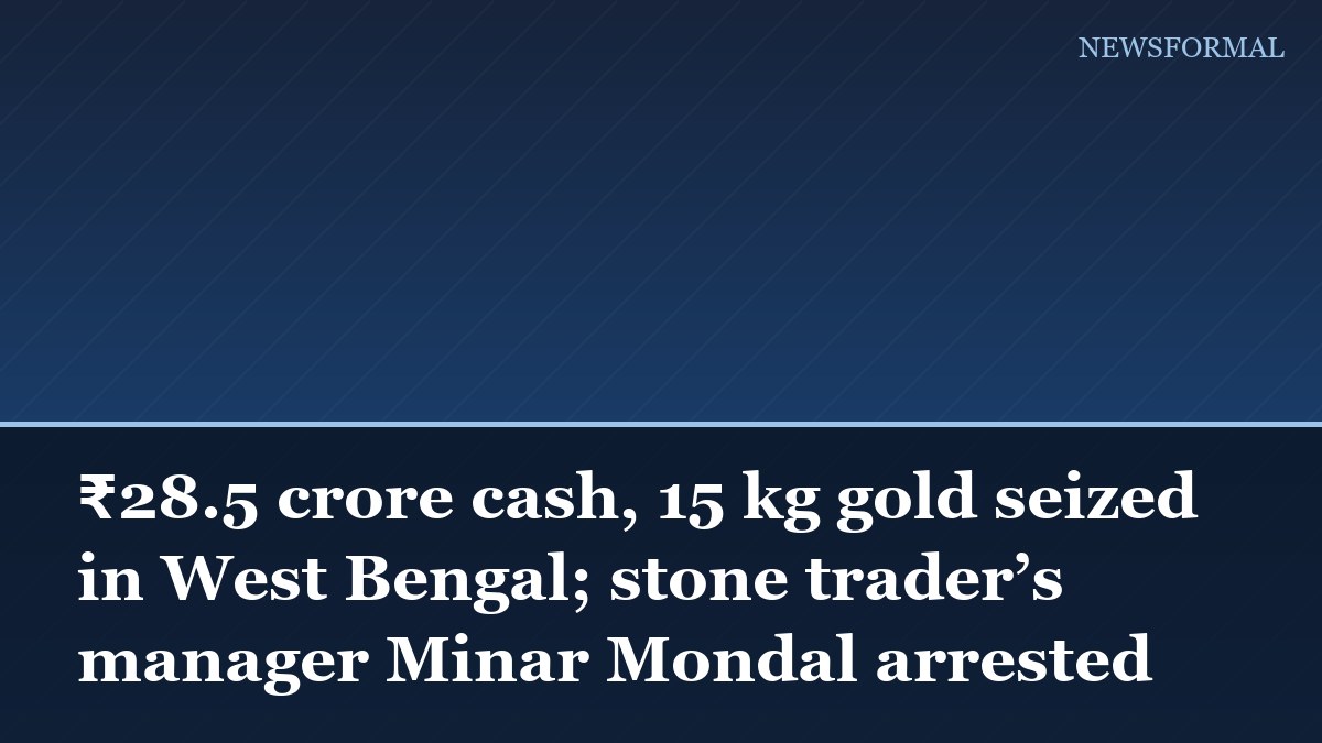 ₹28.5 crore cash, 15 kg gold seized in West Bengal; stone trader’s manager Minar Mondal arrested