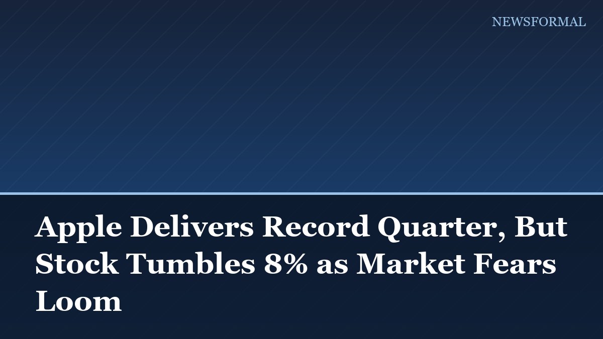 Apple Delivers Record Quarter, But Stock Tumbles 8% as Market Fears Loom