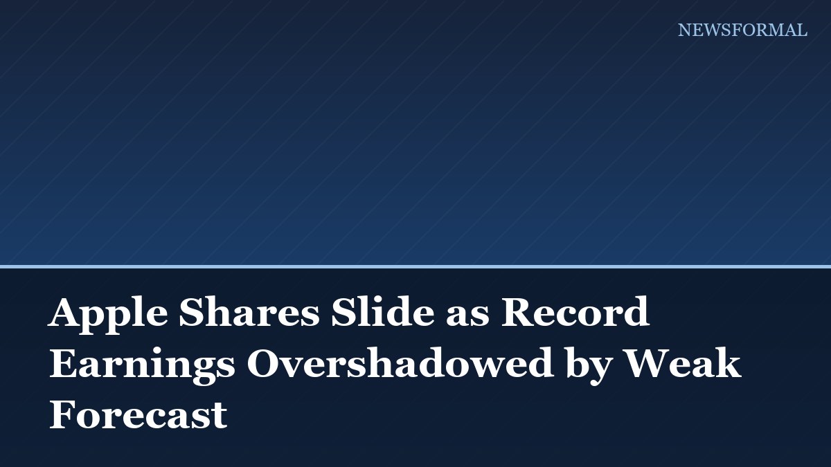 Apple Shares Slide as Record Earnings Overshadowed by Weak Forecast