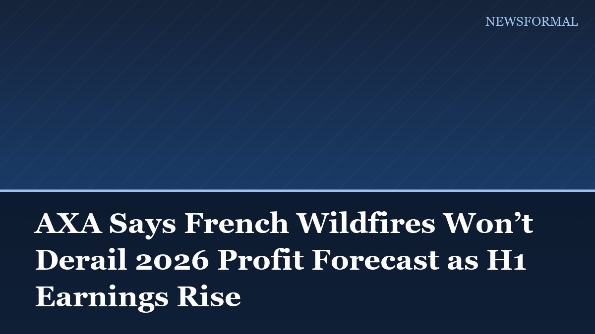 AXA Says French Wildfires Won’t Derail 2026 Profit Forecast as H1 Earnings Rise