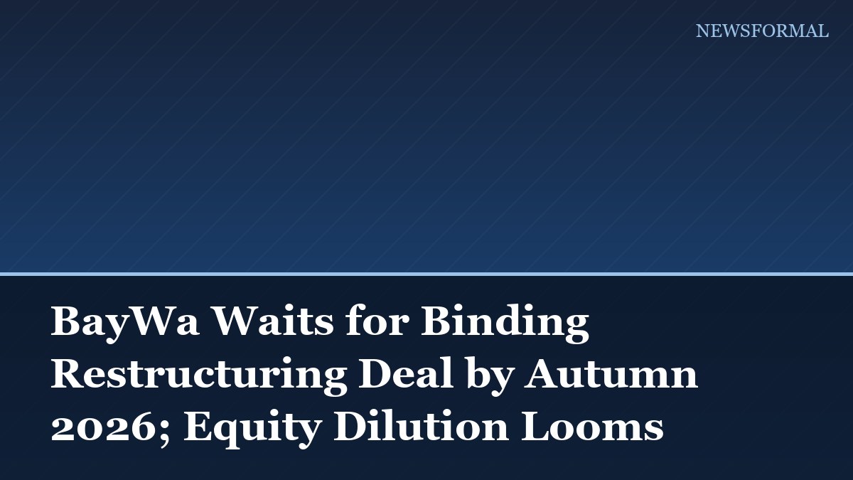 BayWa Waits for Binding Restructuring Deal by Autumn 2026; Equity Dilution Looms