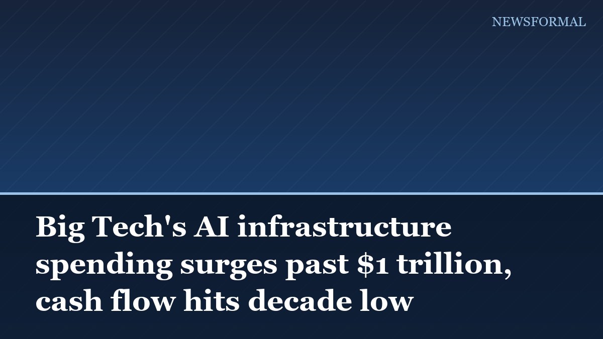 Big Tech's AI infrastructure spending surges past $1 trillion, cash flow hits decade low
