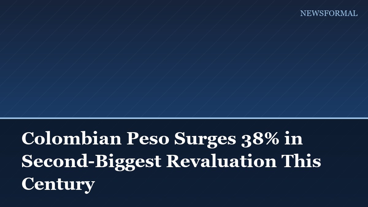 Colombian Peso Surges 38% in Second-Biggest Revaluation This Century