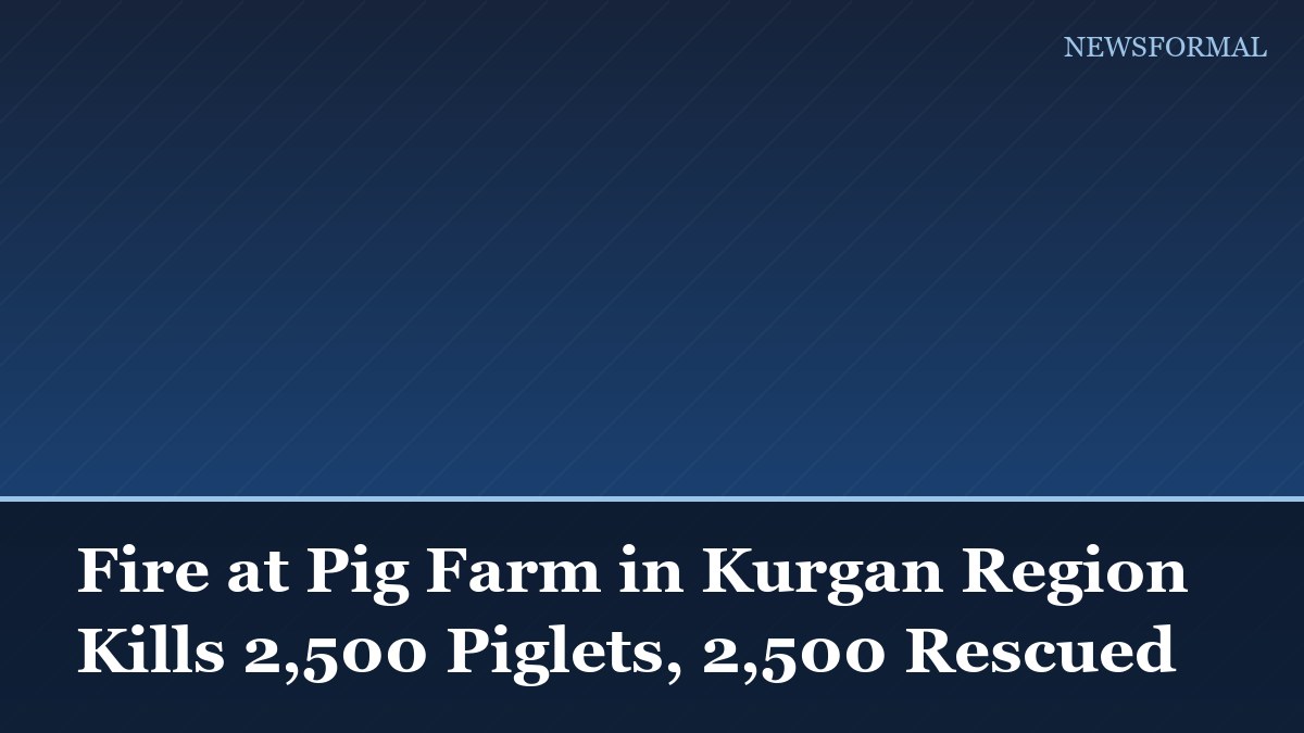 Fire at Pig Farm in Kurgan Region Kills 2,500 Piglets, 2,500 Rescued