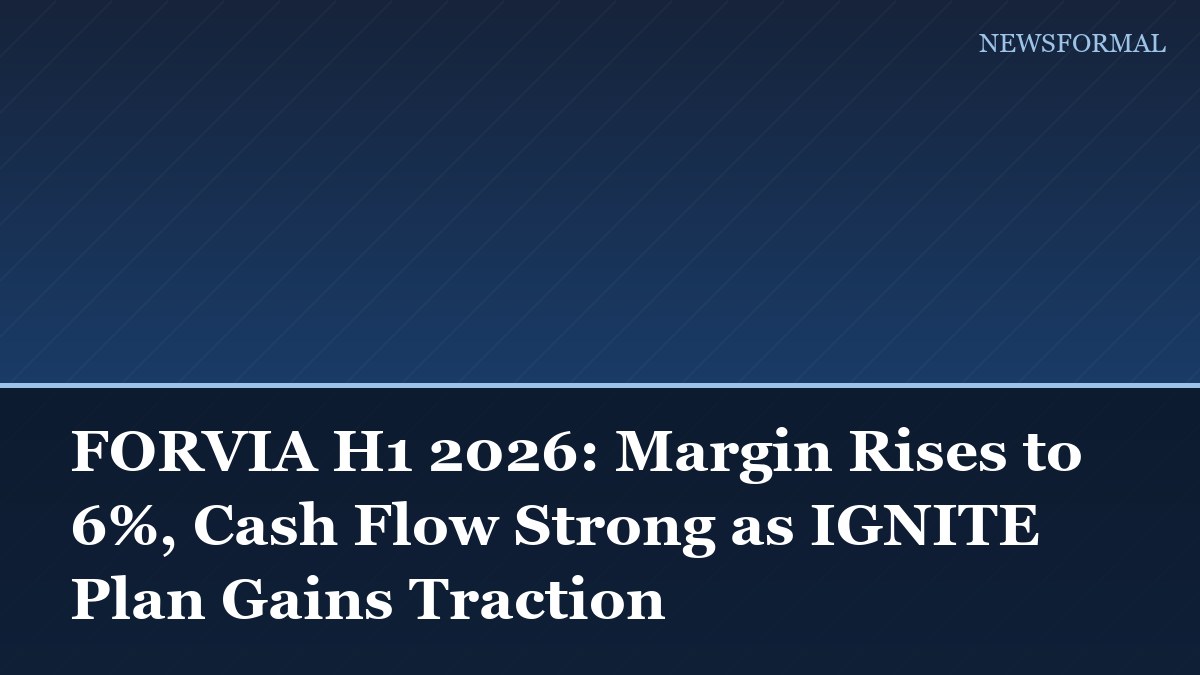 FORVIA H1 2026: Margin Rises to 6%, Cash Flow Strong as IGNITE Plan Gains Traction