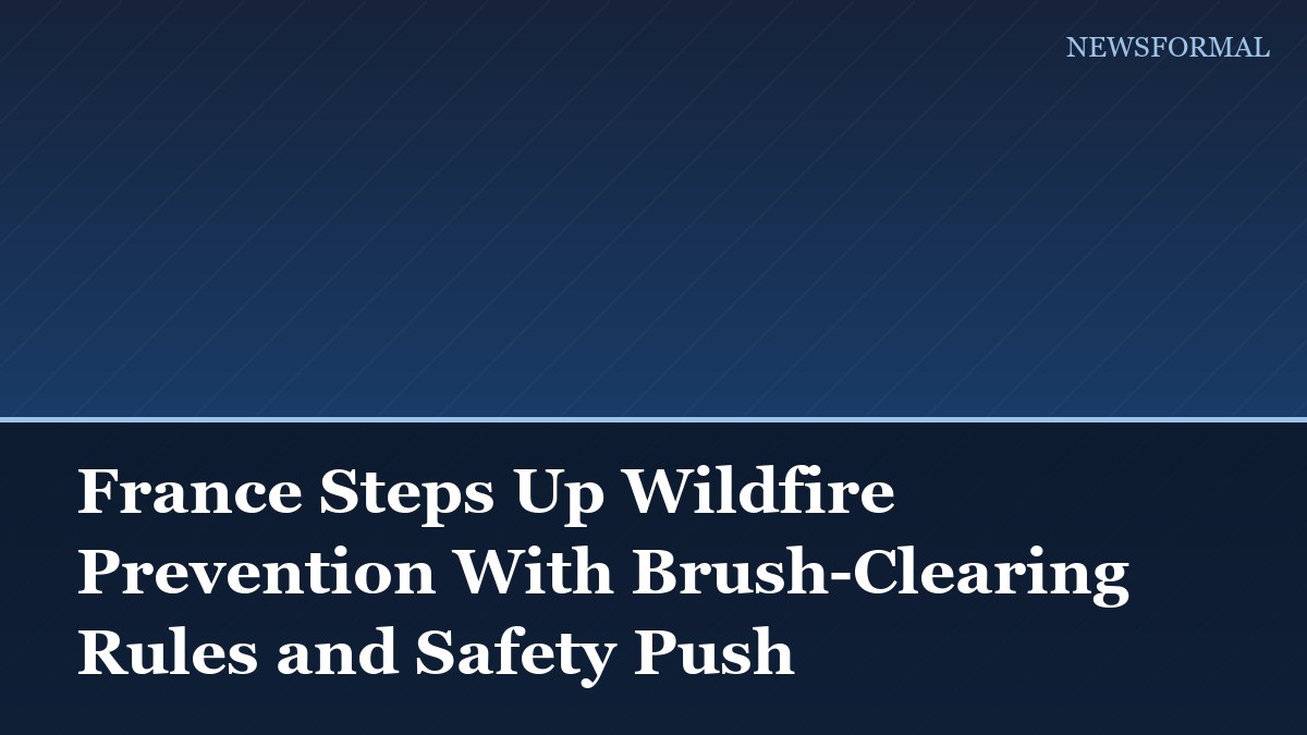 France Steps Up Wildfire Prevention With Brush-Clearing Rules and Safety Push