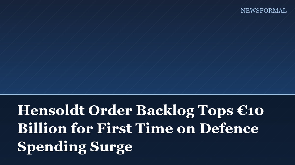 Hensoldt Order Backlog Tops €10 Billion for First Time on Defence Spending Surge