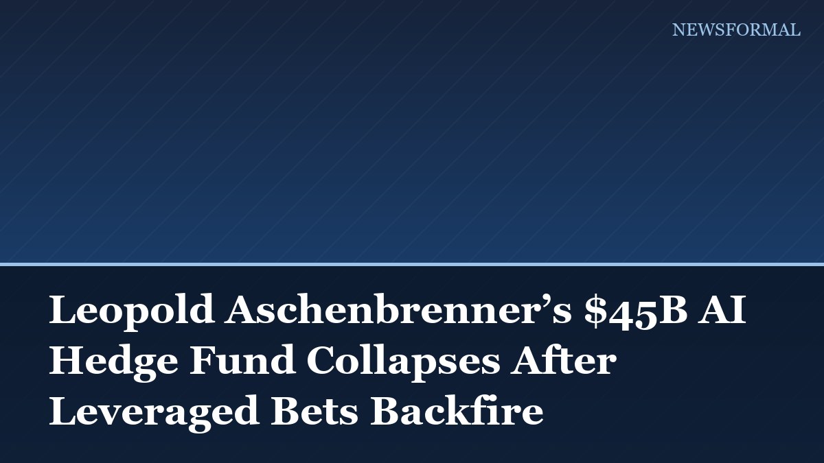 Leopold Aschenbrenner’s $45B AI Hedge Fund Collapses After Leveraged Bets Backfire