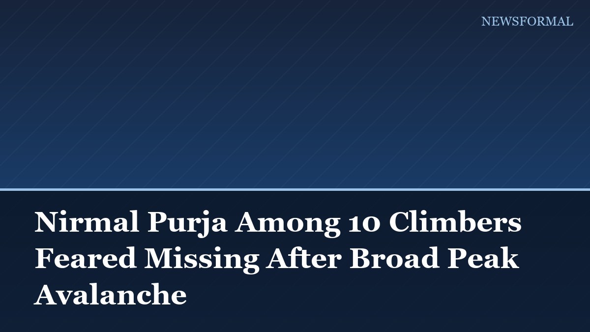 Nirmal Purja Among 10 Climbers Feared Missing After Broad Peak Avalanche