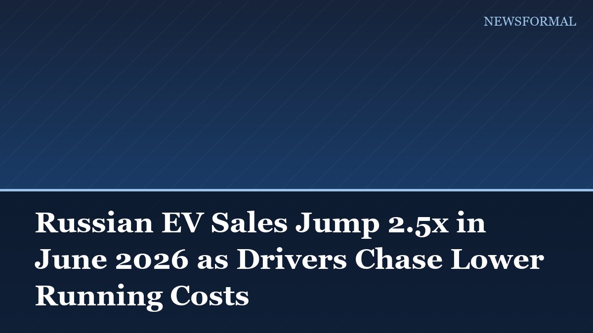 Russian EV Sales Jump 2.5x in June 2026 as Drivers Chase Lower Running Costs