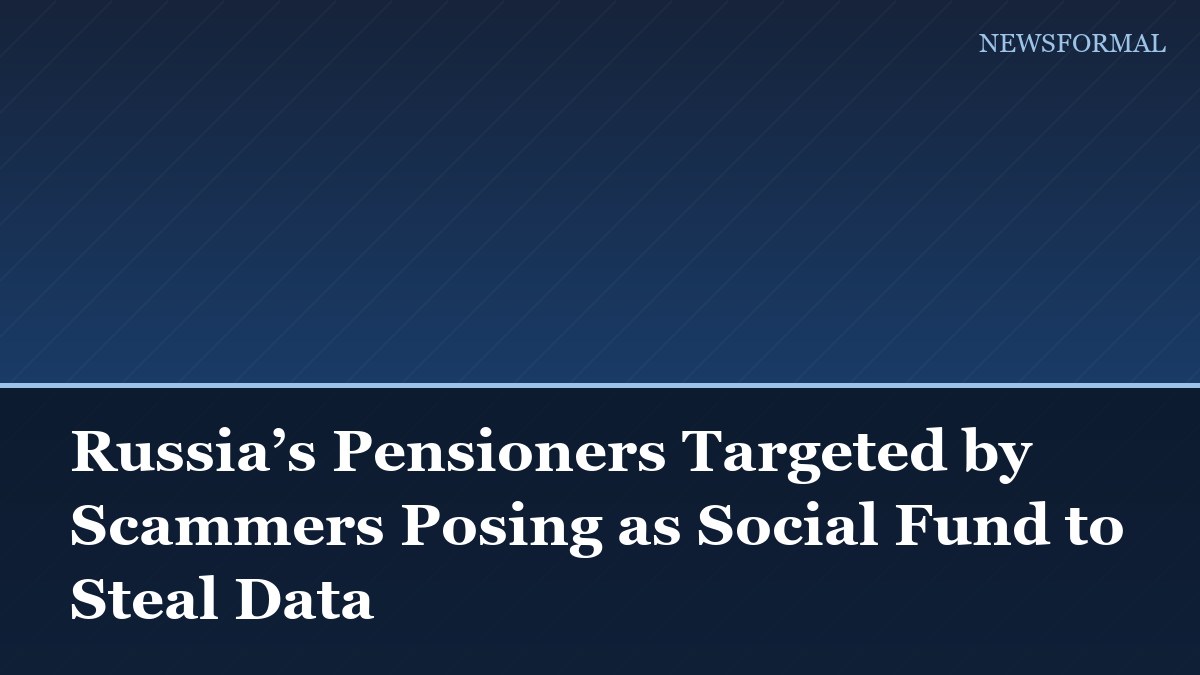 Russia’s Pensioners Targeted by Scammers Posing as Social Fund to Steal Data