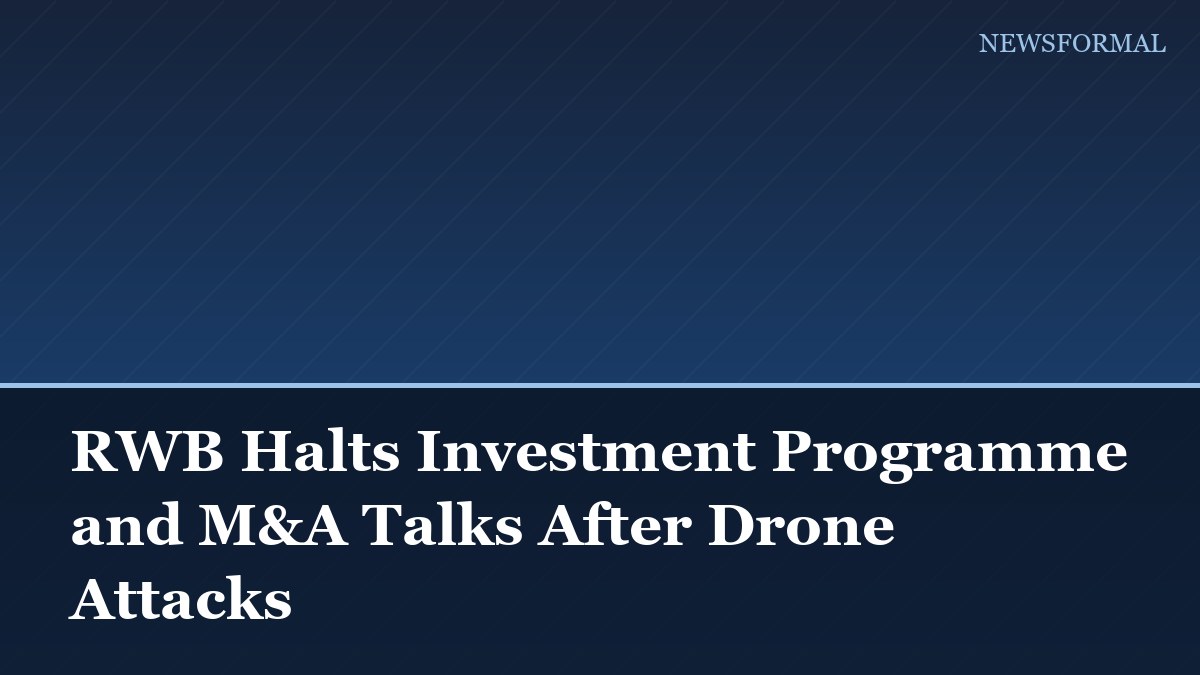 RWB Halts Investment Programme and M&A Talks After Drone Attacks