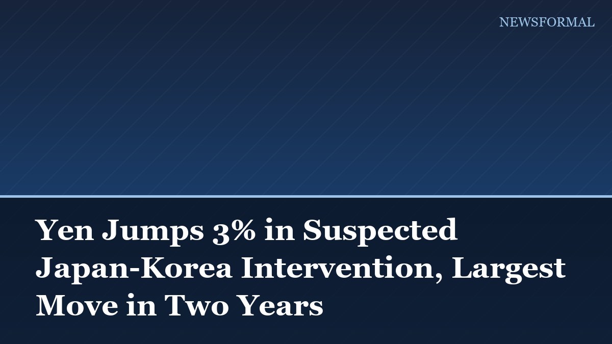 Yen Jumps 3% in Suspected Japan-Korea Intervention, Largest Move in Two Years