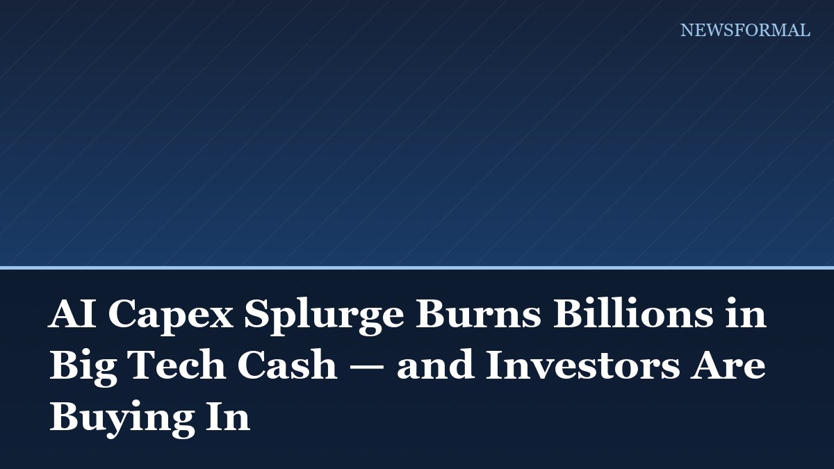 AI Capex Splurge Burns Billions in Big Tech Cash — and Investors Are Buying In