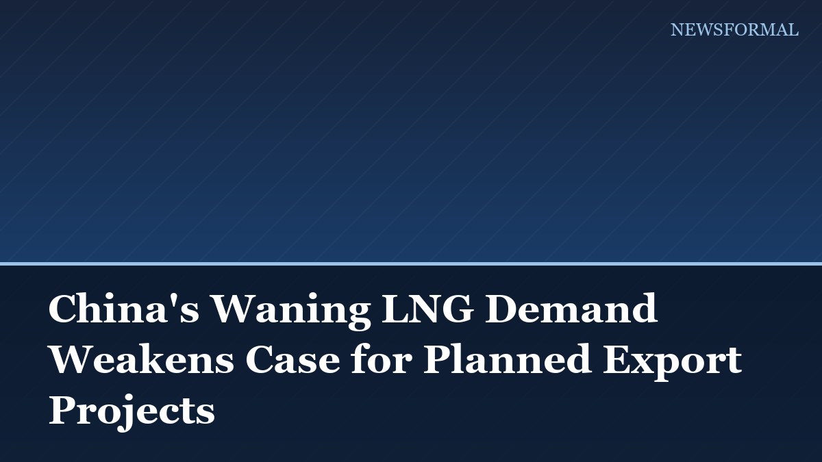 China's Waning LNG Demand Weakens Case for Planned Export Projects