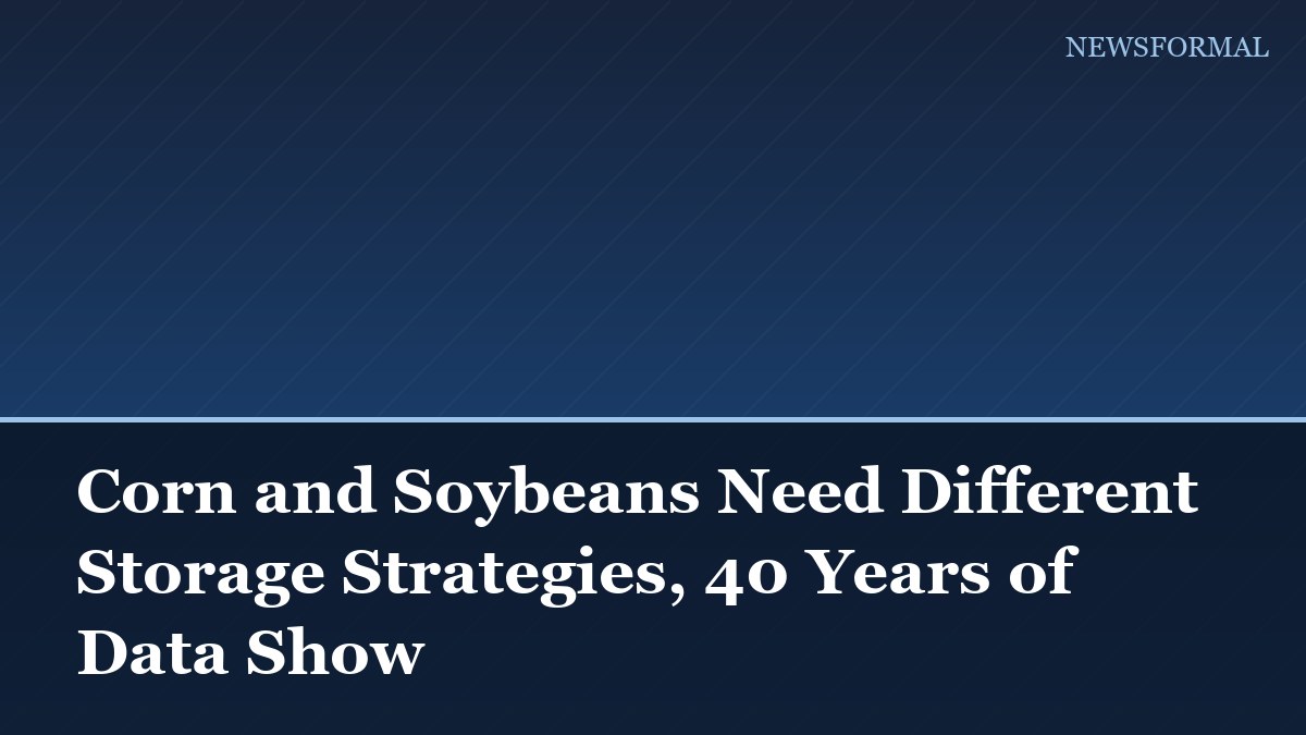 Corn and Soybeans Need Different Storage Strategies, 40 Years of Data Show