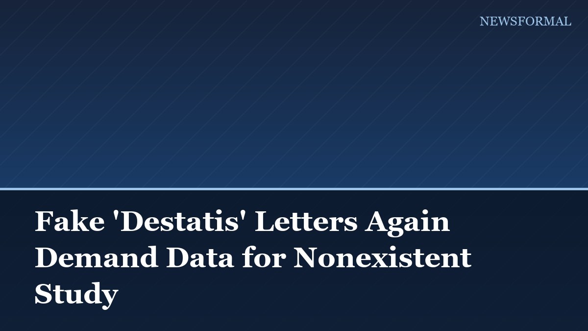 Fake 'Destatis' Letters Again Demand Data for Nonexistent Study