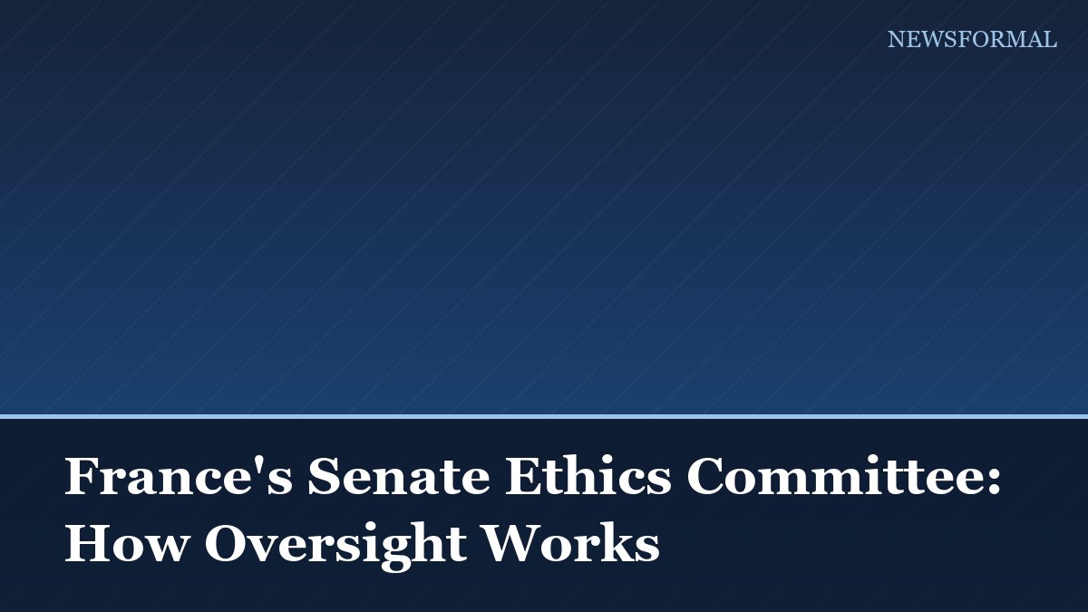 France's Senate Ethics Committee: How Oversight Works
