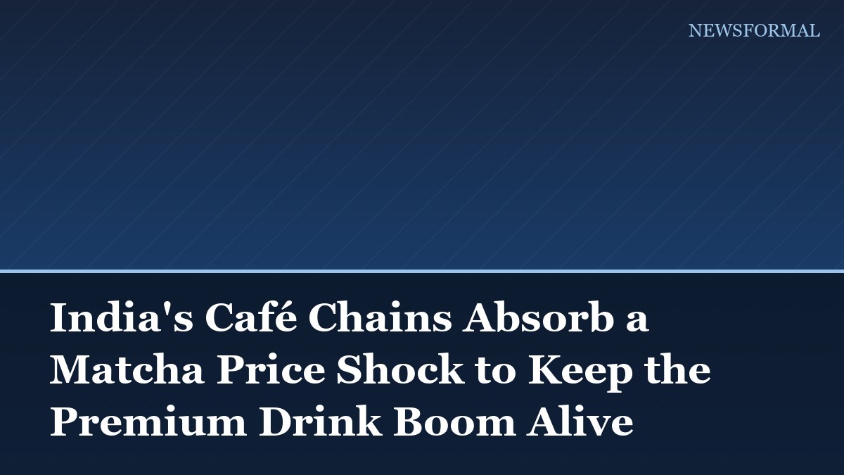 India's Café Chains Absorb a Matcha Price Shock to Keep the Premium Drink Boom Alive