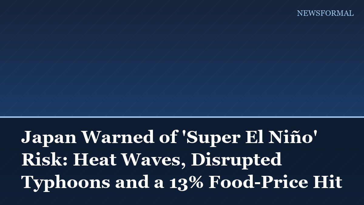 Japan Warned of 'Super El Niño' Risk: Heat Waves, Disrupted Typhoons and a 13% Food-Price Hit