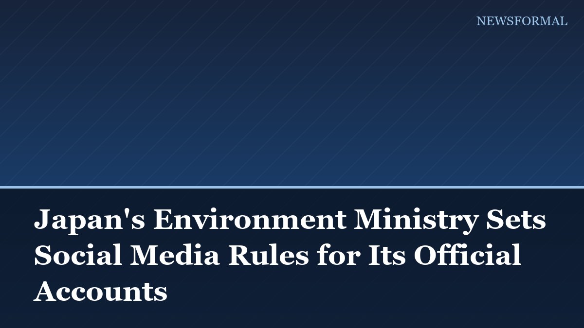 Japan's Environment Ministry Sets Social Media Rules for Its Official Accounts