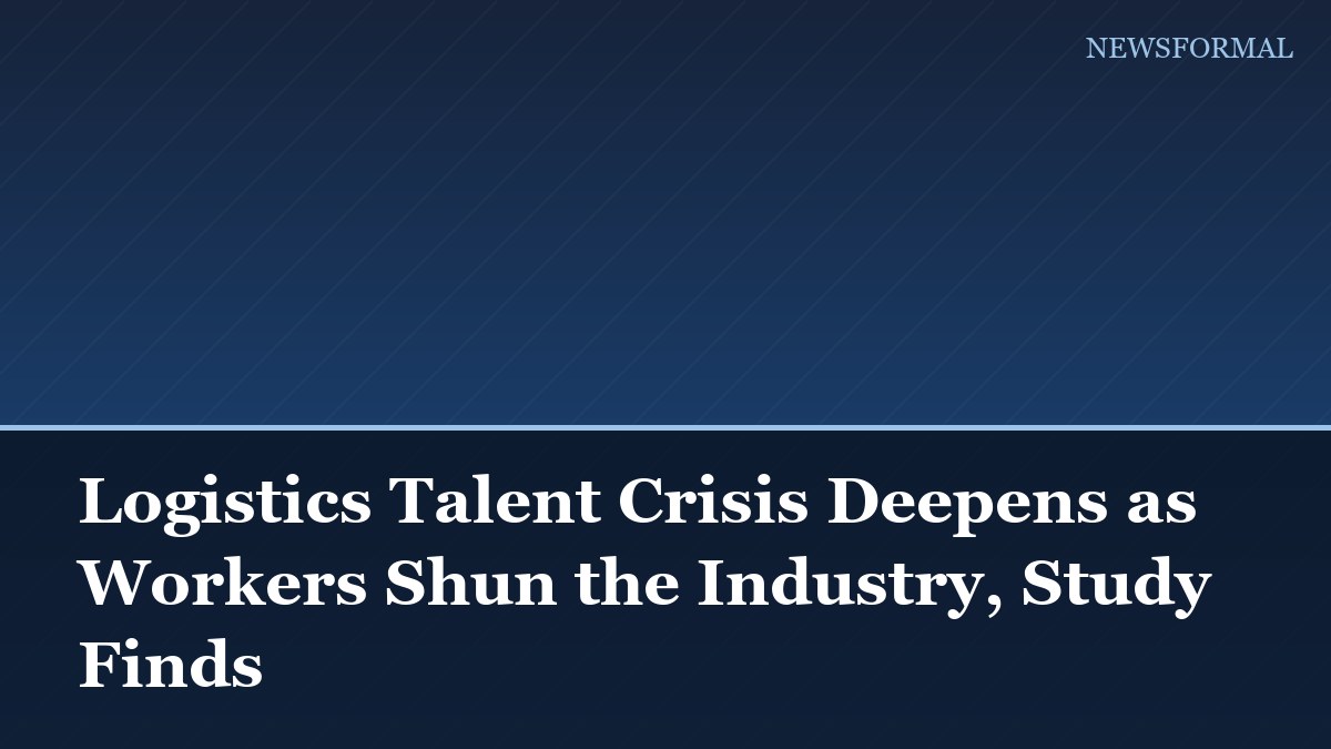Logistics Talent Crisis Deepens as Workers Shun the Industry, Study Finds
