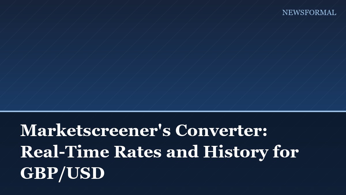 Marketscreener's Converter: Real-Time Rates and History for GBP/USD