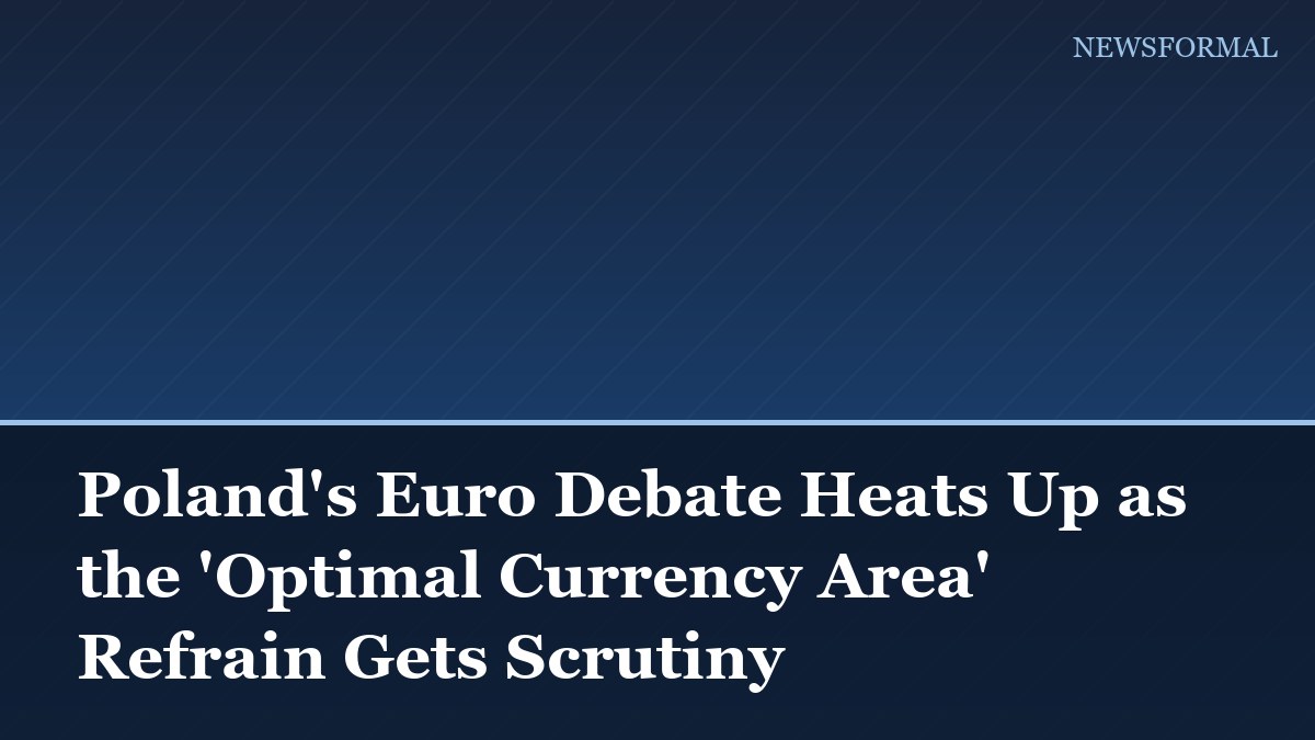 Poland's Euro Debate Heats Up as the 'Optimal Currency Area' Refrain Gets Scrutiny